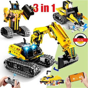 Technik Ferngesteuerte Bagger Für Kinder - 3 in 1 RC Bauspielzeug Mit App & Fern - Bild 1 von 24