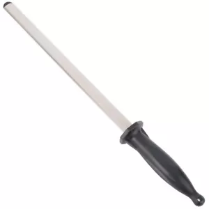 Mercer Culinary M15912 12" Oval Diamond Knife Sharpening Steel with Black Handle - Picture 1 of 2
