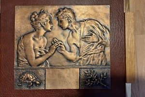 Relief Reliefbild 3D-Bild Liebespaar Liebe Ehe nach Jugendstil-Vorlage - Bild 1 von 5