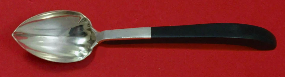 Cuchara de pomelo de plata esterlina acanalada hecha a medida 5 3/4" Contrast by Lunt Foto 1 de 1