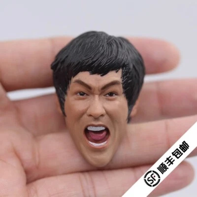 1/6 Bruce Lee Kung Fu Superstar Roar Anger Head Sculpt For 12in Action Figure  - Image 1 of 4
