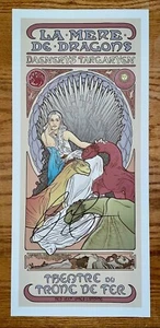 Game of Thrones Poster Art Hand Signed Emilia Clarke Mother of Dragons Khaleesi - Picture 1 of 4