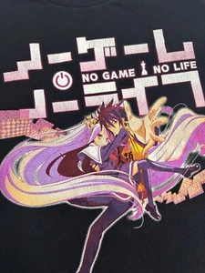 Maglietta No Game No Life nera piccola 2014 Yuu Kamiya Sentai Filmworks maglietta anime - Foto 1 di 3