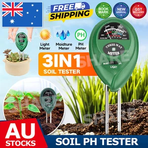 3 in 1 Soil PH Tester Water Moisture Test Meter Kit For Garden Plant Testing OZ - Picture 1 of 11