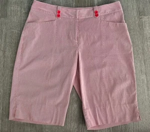 Swing Bette & Court Womens Size 12 Golf Shorts Andrea Fit Red Striped - Picture 1 of 5