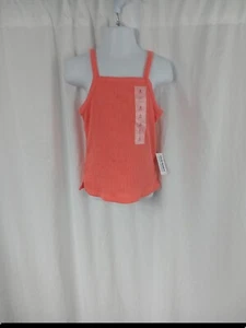 Old Navy Sleeveless Ribbed Tank Top Sweet Guava Girls Size 6 - Picture 1 of 12