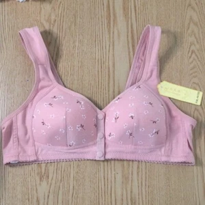 Neu Damen-BH vorne Verschluss Schlaf Alltag flexibel verwaschen rosa Größe XLarge - Bild 1 von 10