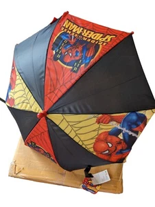 Marvel Spiderman Kids Umbrella Children Black - Picture 1 of 6