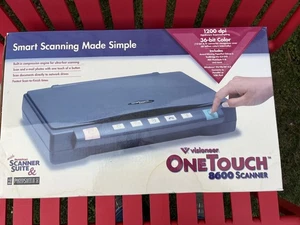 Visioneer One Touch 8600 Flatbed Scanner 1200 DPI - 36 Bit Color, Cords Software - Picture 1 of 7