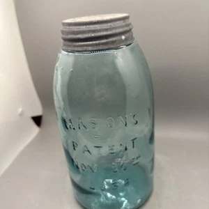 Mason’s Patent Nov 30 1858 Canning Jar with Zinc Lid - Picture 1 of 9
