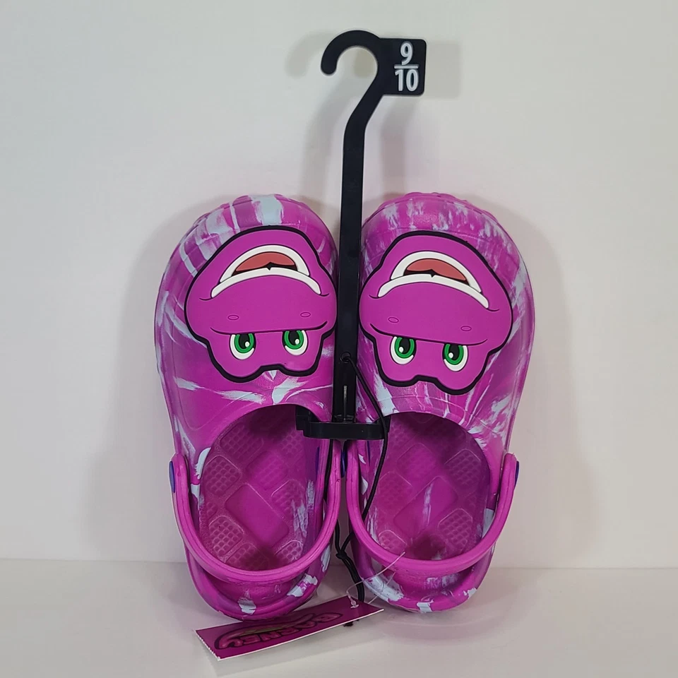 Zuecos sin cordones Barney para niños pequeños zapatos cómodos talla 9-10 púrpura Foto 1 de 4