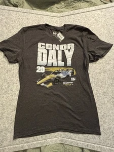 Indycar Conor Daly T Shirt Racing Car Graphic Grey New Size Small - Picture 1 of 5