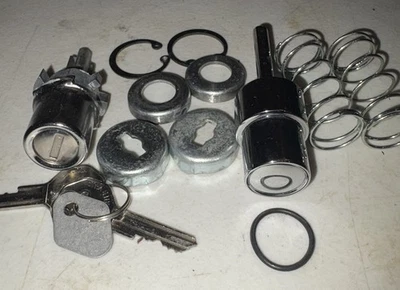 Truck Pick-up cylinder door lock & Keys W/ Push Knob for 55 56 57 58 59 Chevy GM - Image 1 of 3