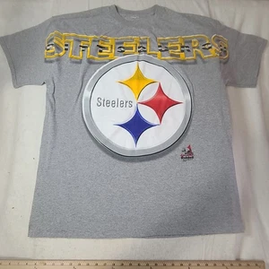 RIDDELL Pittsburgh Steelers Shirt Adult 3XL Gray Short Sleeve NFL Football 1998 - Picture 1 of 8