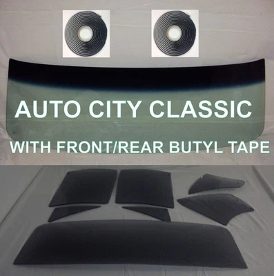 1965 Pontiac Glass Tempest GTO LeMans HT Green Windshield Grey Sides Back Butyl - Image 1 of 4