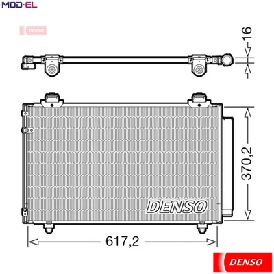 CONDENSER AIR CONDITIONING DCN50112 FOR TOYOTA 1ZZ-FE 1.8L 2AD-FTV/FHV 2.2L 4cyl - Image 1 of 4