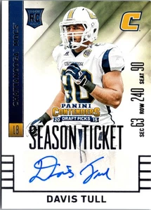 Panini Contenders Draft Picks #274 2015 Davis Tull Chattanooga Mocs automático - Imagen 1 de 2