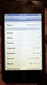 iPod 4ta Generación Táctil (16 GB) A1367 Envío Rápido Buen Usado ¡Problema Menor!! - Imagen 1 de 3