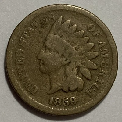 1859 - Indian Head Cent - VG - Exact Coin Imaged #IND296 - Image 1 of 2