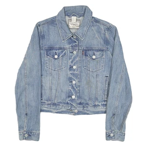 LEVI'S Womens Blue Denim Jacket L Cotton Blend Button Closure Classic Fit - Picture 1 of 6