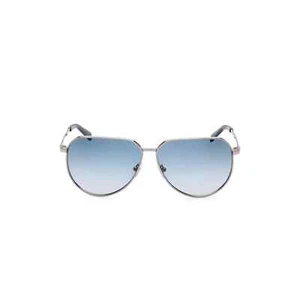 Guess Gu00089 08W Silver & Blue Aviator Sunglasses Metal Frame 62-12-145 - Picture 1 of 4