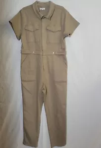 Good American Size 5 / 2X Fit For Success Denim Jumpsuit Beige brown - Picture 1 of 9