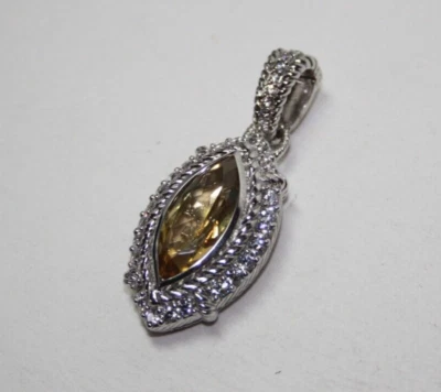 Colgante Judith Ripka Plata Esterlina Cuarzo Ahumado y Diamonique Potenciador [122GRA] Foto 1 de 4