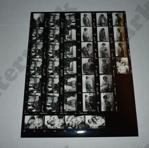 Curvy Woman Busty Female Model contact sheet Vtg Proof Photograph D1 - Picture 1 of 2