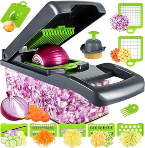 Pressing Vegetable Fruit Chopper Cutter Food Onion Garlic Dicer Slicer Kitchen - Picture 1 of 9