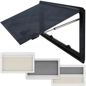 CAMPERVAN VENTANA CON BISAGRAS 900 x 450 MARCO DE ALEACIÓN DOBLE PERSIANA FURGONETA CAJA DE CABALLOS CARAVANA - Imagen 1 de 10