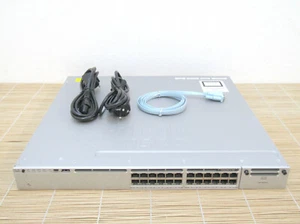 Cisco WS-C3850-24P-S Stackable 24 10/100/1000 Eth PoE+ Ip Base Features 2x PWR - Bild 1 von 1