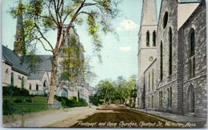 Iglesias de Piamonte y Unión Castaño San Worcester, MA c1914 - Postal - Imagen 1 de 2