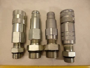 2 SETS HOLMBURY & UNBRANDED HYDRAULIC QUICK DISCONNECT COUPLING 1/2" NPT - Picture 1 of 18