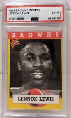 1993 Brown's Boxing Lennox Lewis PSA 6 - Pop 3 Only 1 Higher  (Tough Grade) - Image 1 of 3