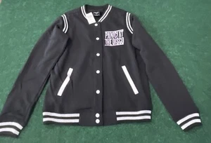 Panic! At The Disco Womens Large Black White Sweater Fleece Varsity Jacket NWT - Picture 1 of 7