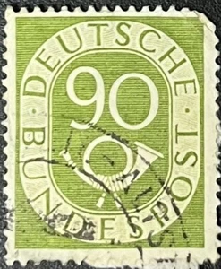 Deutschland, 1951 gut gebraucht, Posthorn - Bild 1 von 2