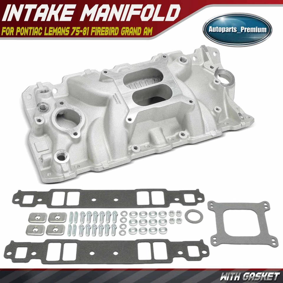 Dual Plane Intake Manifold w/Gasket for Small Block Chevy SBC V8 305 327 350 400 - Image 1 of 4