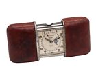 Movado 1948 Calendermeto Triple Date And Moonphase Travel Purse Watch & Leather