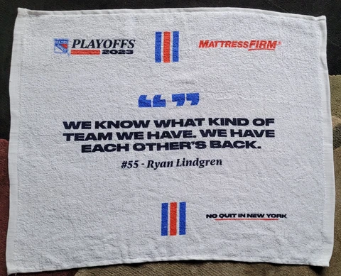 NY Rangers Stanley Cup Playoffs Rally Towel - 4/29/2023 Fan Giveaway Rd 1 Game 6 Cover