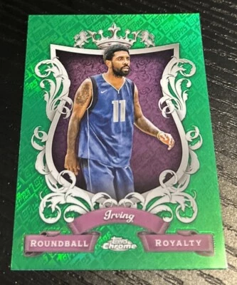 2024 Topps Chrome Basketball Kyrie Irving Roundball Royalty Green Logofractor  - Image 1 of 2