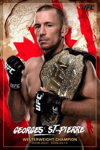 UFC GEORGES ST-PIERRE CANADA 24x36 POSTER FIGHTER MMA CHAMPION GSP FRENCH GIFT!! Cover