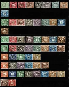 POSTAGE DUES  - 1914 - 1982 - COMPLETE BASIC SETS - VFU - SEE PHOTOS - Picture 1 of 2