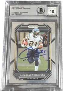 LADAINIAN TOMLINSON SIGNED 2022 PANINI PRIZM CARD #157 BECKETT BAS AUTO 10 - Picture 1 of 1