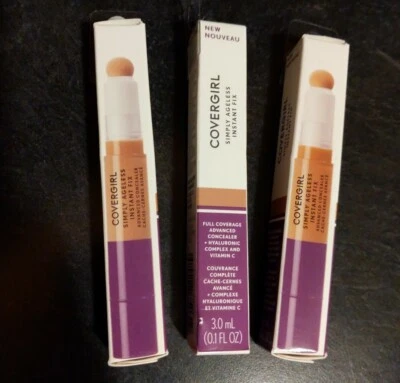 (3) Covergirl Simply Ageless Instant Fix Full Coverage Concealer 370 - Tawny - Image 1 of 4