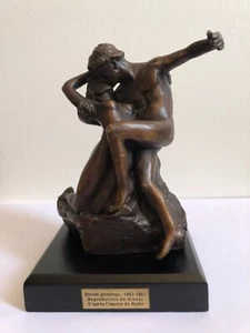 AUGUSTE RODIN REAL BRONZE HOT CAST STATUE SCULPTURE FIGURINE ETERNAL SPRING ART - Picture 1 of 4