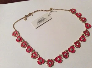 $128  kate SpadeBeach House Bouquet Necklace Geranium 124 - Picture 1 of 2