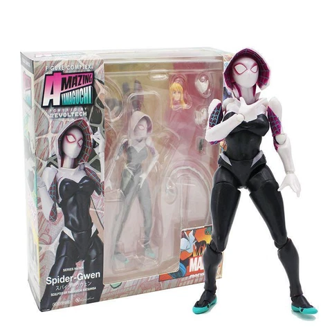 New Marvel Revoltech Amazing Yamaguchi Spider-Gwen Action Figure Toy Box Set Cover