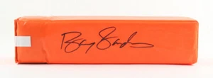 Barry Sanders Lions Signed Orange End Zone Football Pylon Schwartz Sports COA - Picture 1 of 2