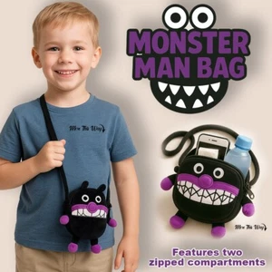 Monster Shoulder Bag - Kids Plush Cute Novelty Shoulder Bag for Boys & Girls - Picture 1 of 5