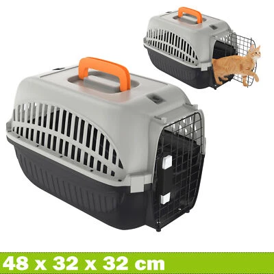 Transportbox 48 x 32 x 32 cm PP Autotransportbox für Katzen und kleine Hunde Neu - Bild 1 von 4
